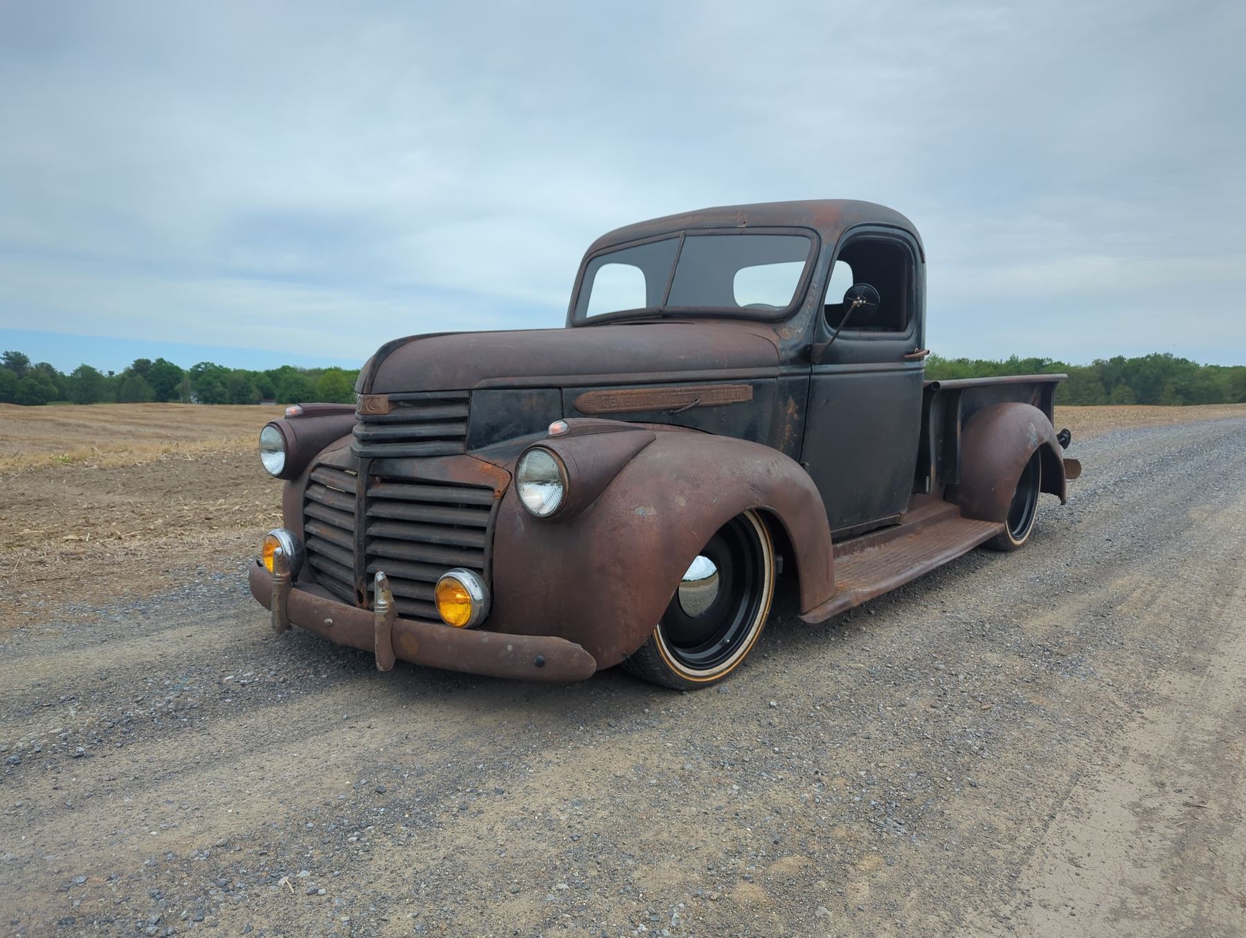 Brown patina classic Chevy pickup